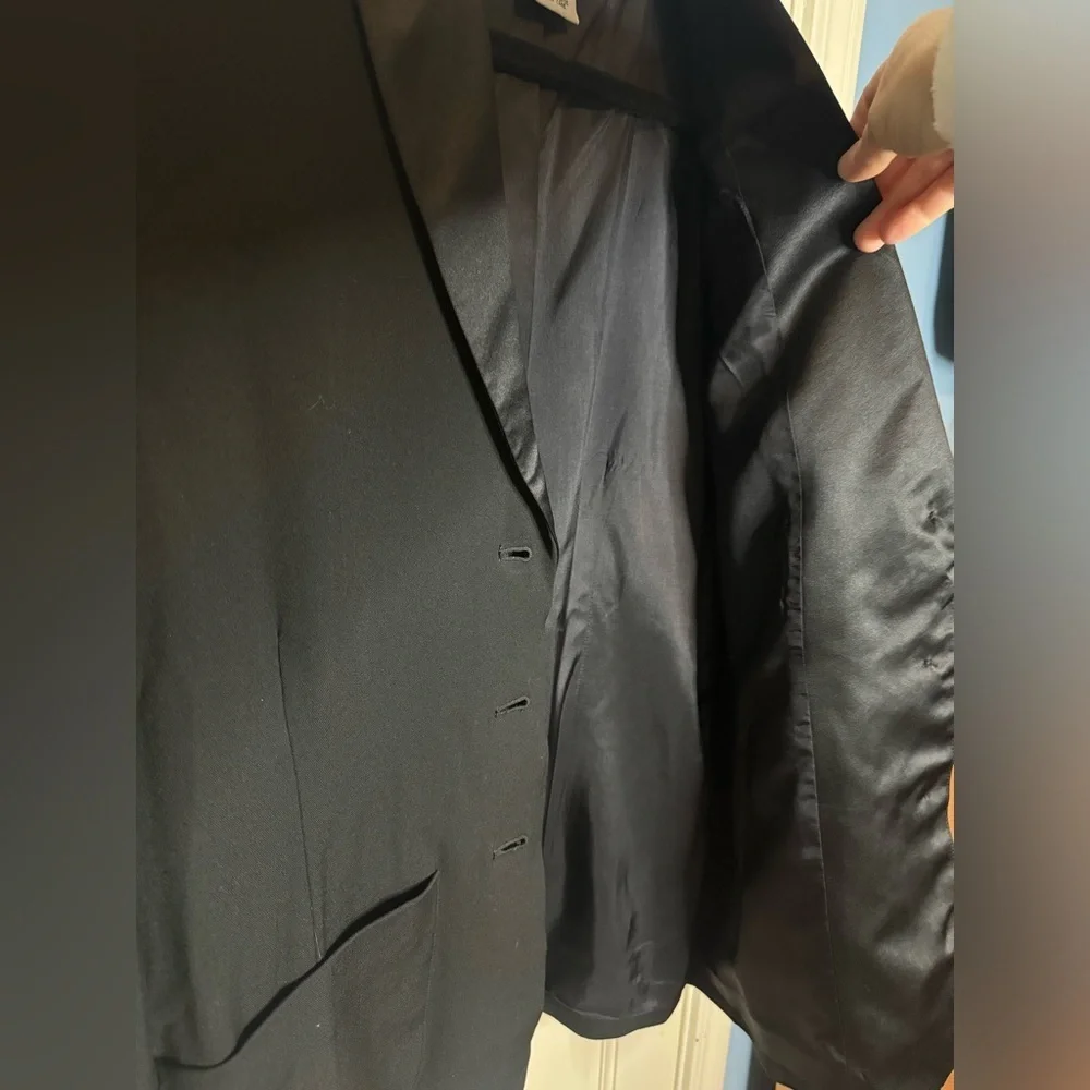Gap Wool Blend Lined Black Blazer Size 4 Oversized